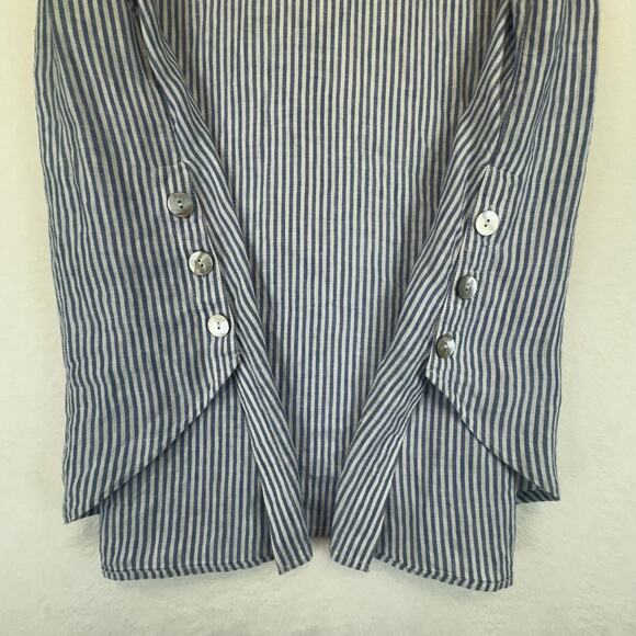 J. Jill Love Linen Women's Sleeveless Tunic Blouse Size 1X Pearl/Shell Buttons - Picture 12 of 12